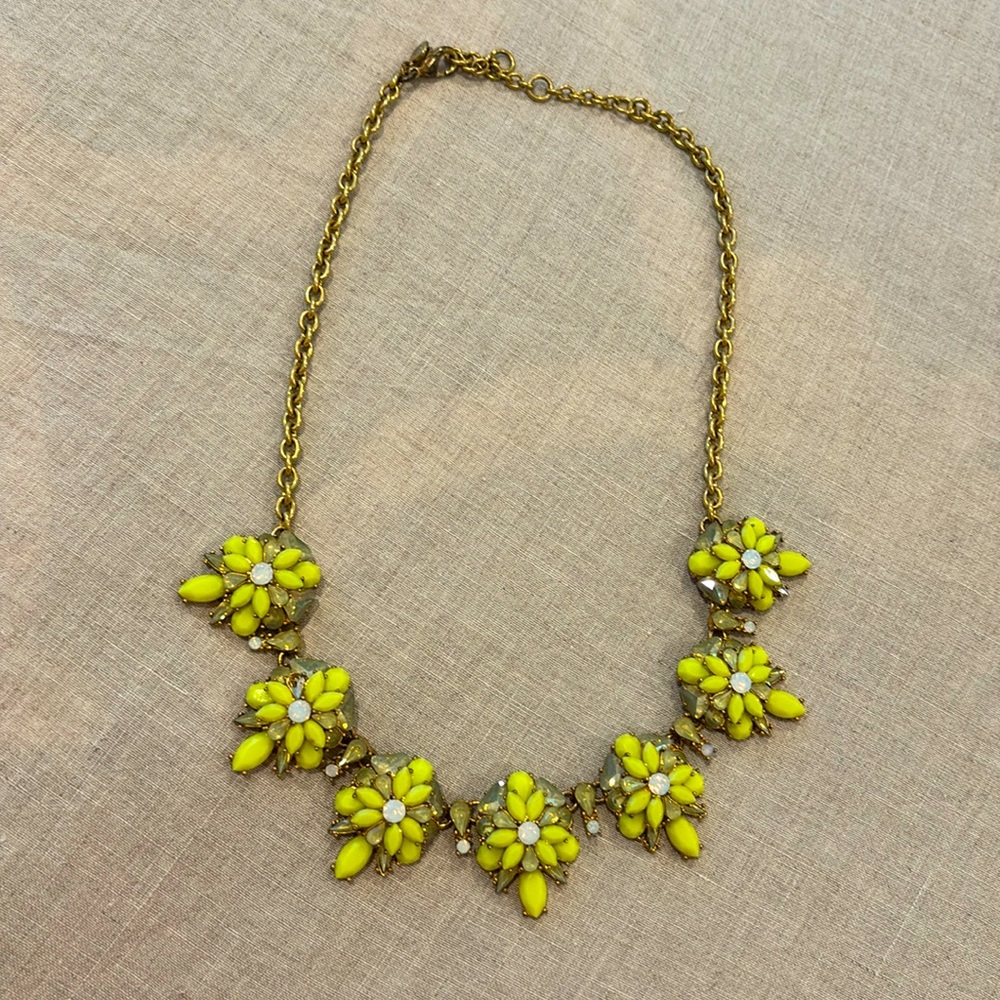 J Crew Necklace with Yellow Details